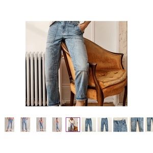 Anthropologie pilcro cargo jeans light wash size 32